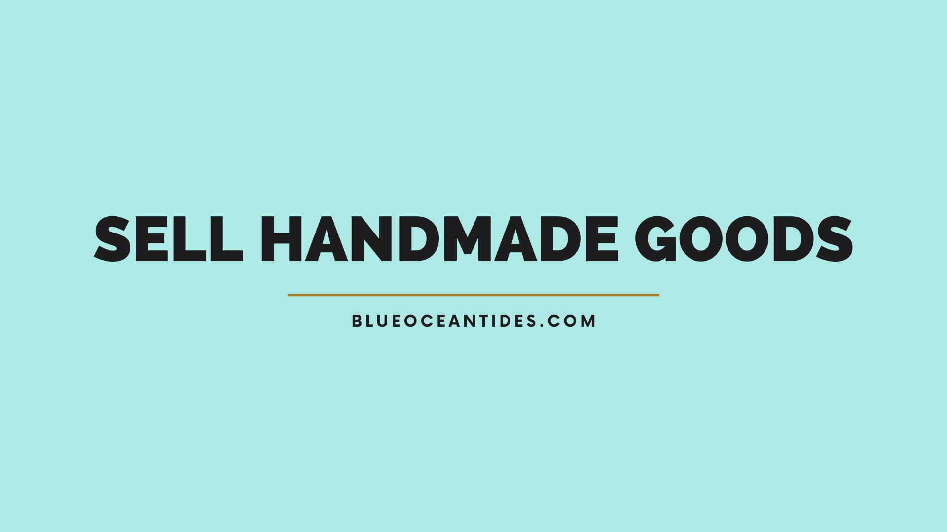 earn money through selling handmade goods